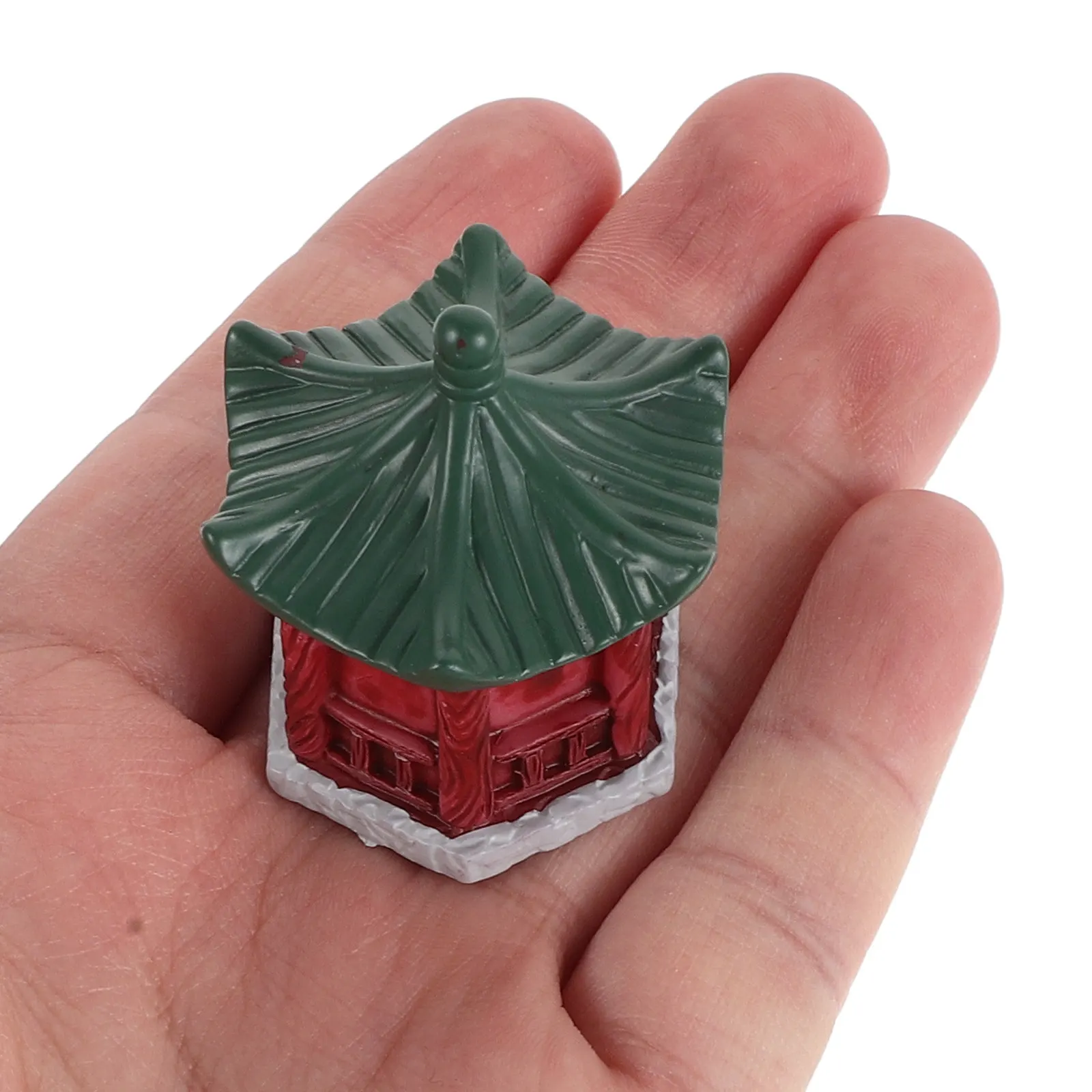 

10Pcs Resin Miniature Landscape Ornament Set Wooden Bridge Pavilion for Micro Landscape Bonsai Terrarium Zen Garden