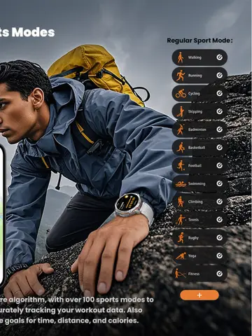 YB 1000mAh 초장시간 대기 방수 러기드 스마트워치 유럽 및 러시아에서 인기 있는 시계 1.73인치 더 큰 화면