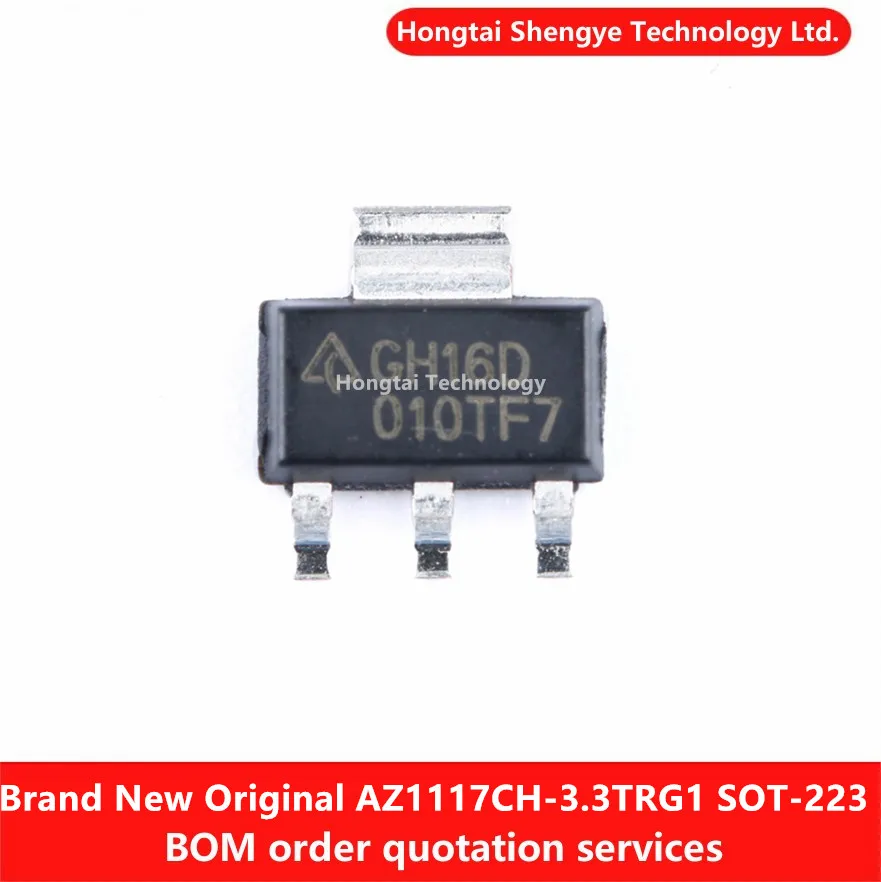 New original AZ1117CH-3.3TRG1 SOT-223 power step-down linear regulated LDO IC chip