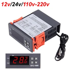 LED Digital Thermostat for Incubator Temperature Controller Thermoregulator   Relay Heating Cooling DC 12V 24V AC 110-220V