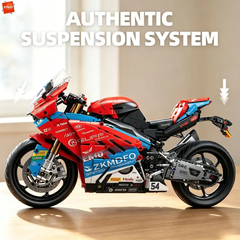 KAVOWORLD 1839PCS Super Bike Building Blocks Model Movable Structure Bricks Kit DIY Assembly Toys Desktop Ornament for Adult
