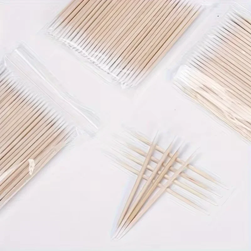 Micro brosses jetables Ultra-petites, Extensions de cils, outils pour enlever la colle, coton-tige en bois à Double extrémité, non pelucheux, 7cm, vente en gros