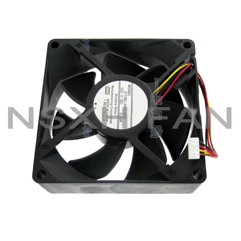 CPU Ventilador, Ventilador, Chassis Silencioso, 3110EL-04W-M66, 8cm, 8025, 12V, 0.36A, Controle de Temperatura, Novo