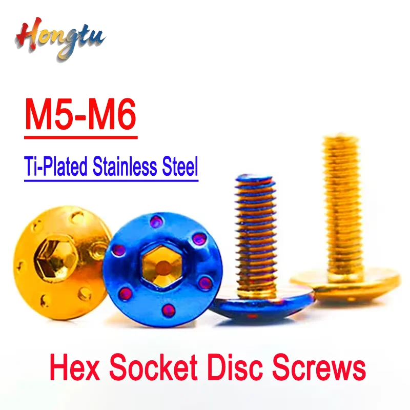 

M5-M6 Allen Ti-Plated Stainless Steel Hex Socket Disc Screws