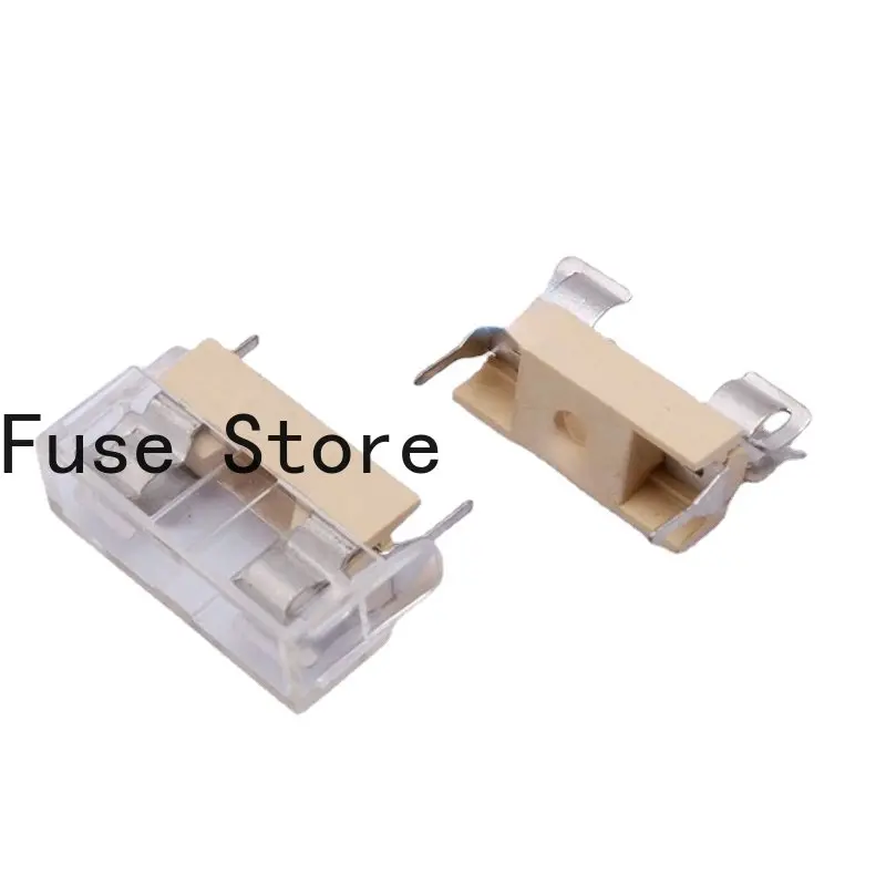 

10PCS PTF-15 PCB Plate Fuse Holder 5 * 20 10A 250V Certified Box Transparent Cover