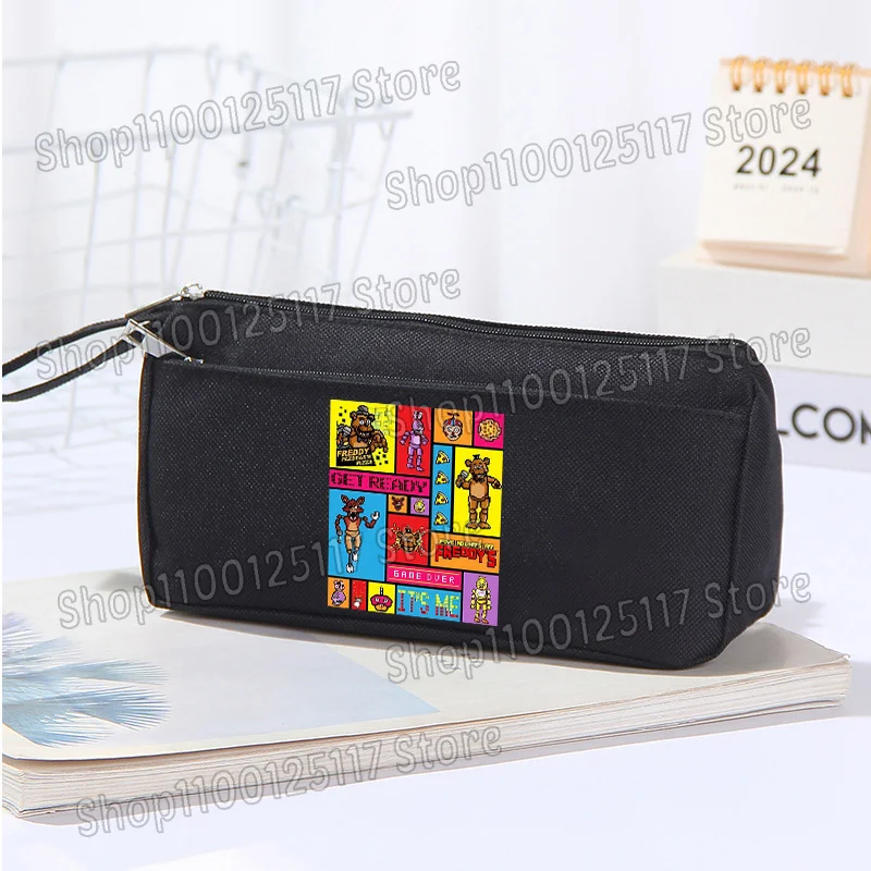 Fnafs حقيبة أقلام رصاص لوازم الطلاب خمس ليال فريدي القرطاسية كيس التخزين الأولاد بسيطة باردة أكياس القلم العودة إلى المدرسة الهدايا