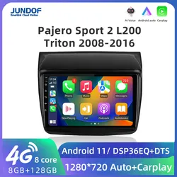Jundof 2Din Android Auto Radio Multimedia For Mitsubishi Pajero Sport 2 L200 Triton 2008 - 2016 Carplay Video Player Head Unit