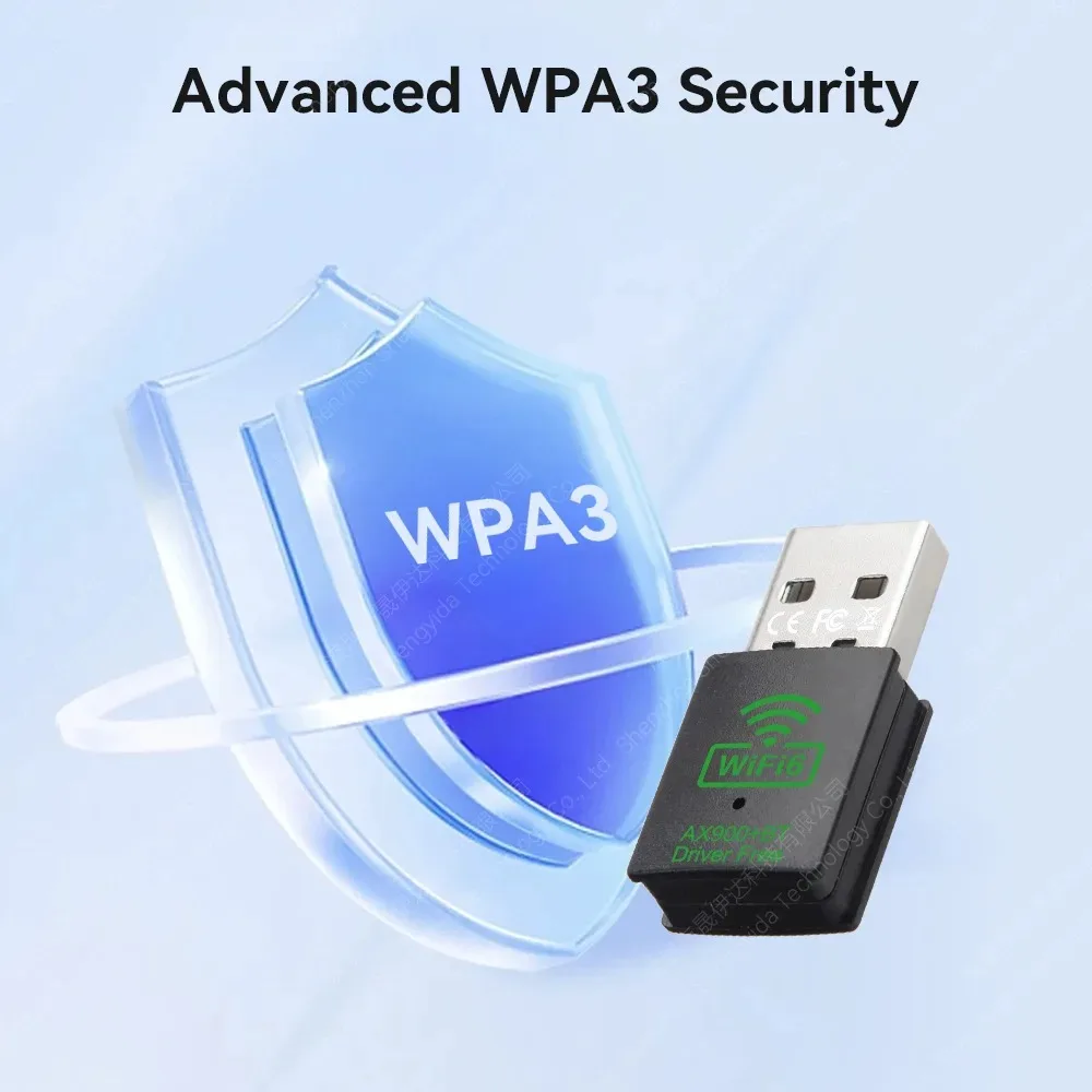 USB Bluetooth 5.3 Adapter AX900 Wireless Network Card Dual Band Aux Audio Receiver Transmitter For PC Speaker Laptop Drive Free