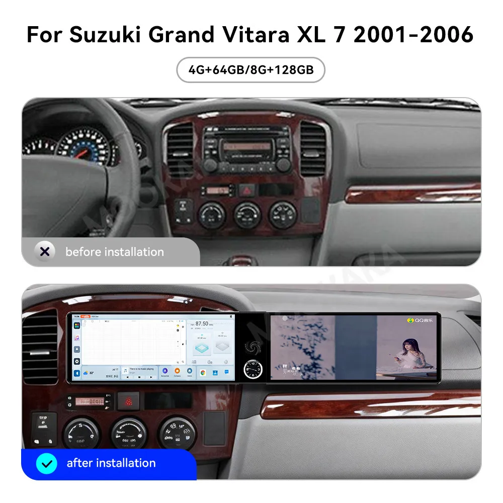 12.3 Inch Screen Car Radio For Suzuki Grand Vitara XL 7 2001-2006 Android GPS Navigation Multimedia Stereo Receiver Head Unit