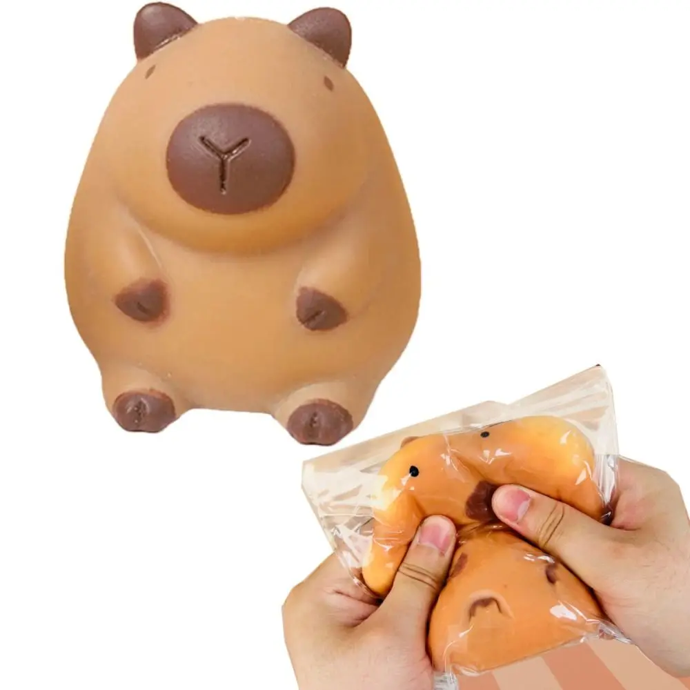 

Soft Cute Kapibala Pinch Slow Rebound Kneading Slow Rising Toys Portable Elastic Animal Vent Ball Anxiety