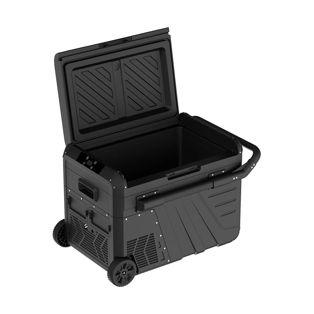 AC DC Dual Use Portable Solar Power Car Fridges Cooler Compact Freezer For Camping Truck Road Trip
