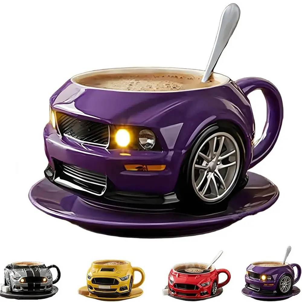 

Забавная прочная кофейная чашка в форме автомобиля, кофейные кружки ручной работы, 100 мл, чашка для воды ручной работы из нержавеющей стали для мужчин, друзей, папы