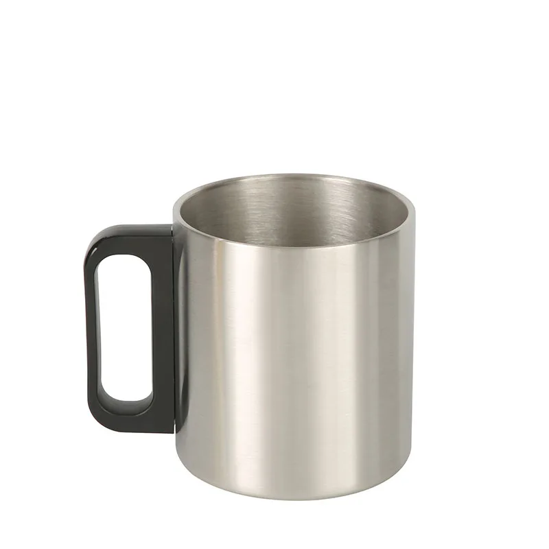 Double-layered stainless steel mug, outdoor sports camping cup, multi-functional fall-resistant handle cup, portable mountaineer