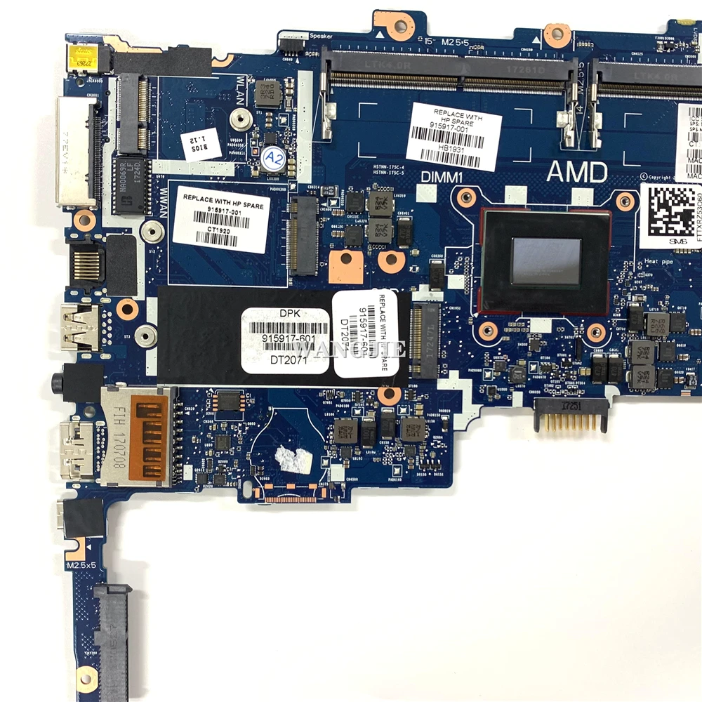 HP EliteBook – carte mère pour ordinateur portable 745 G4 d'occasion, entièrement testée, 915917 CPU 601, 915917, 915917, 501, A12-8830B, 001, 100%