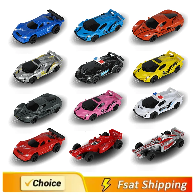 

Analog Slot Car 1 43 1/43 Scale CLK GTR F1 Veneno Police LaFerrari Coche Evolution Racing Race Track Toy Cars