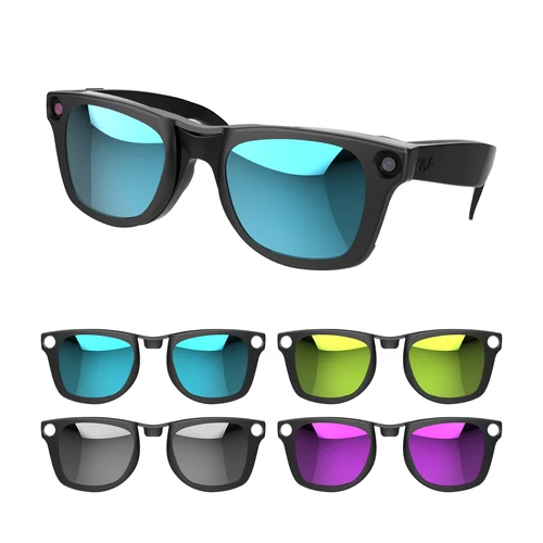 Hibloks Ray-Ban Meta Wayfarer 안경용, 다채로운 편광 선글라스 렌즈, 눈부심 방지, UV 보호, 4 색 안경 클립 