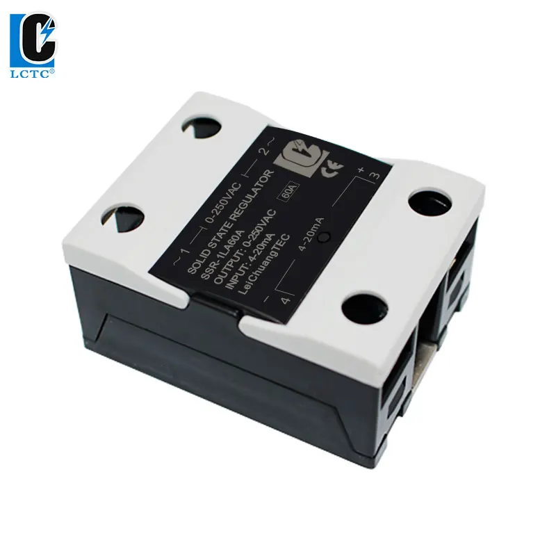 LCTC SSR 0-10VDC Voltage Regulator 4-20mA 0-5VDC Single Phase SCR Control Solid State Relay 10A 25A 40A 60A 80A 100A 120A