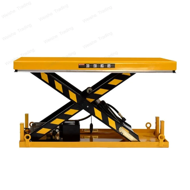 Electric lifting platform fixed hydraulic small loading and unloading lift scissor lifting simple mobile workbench