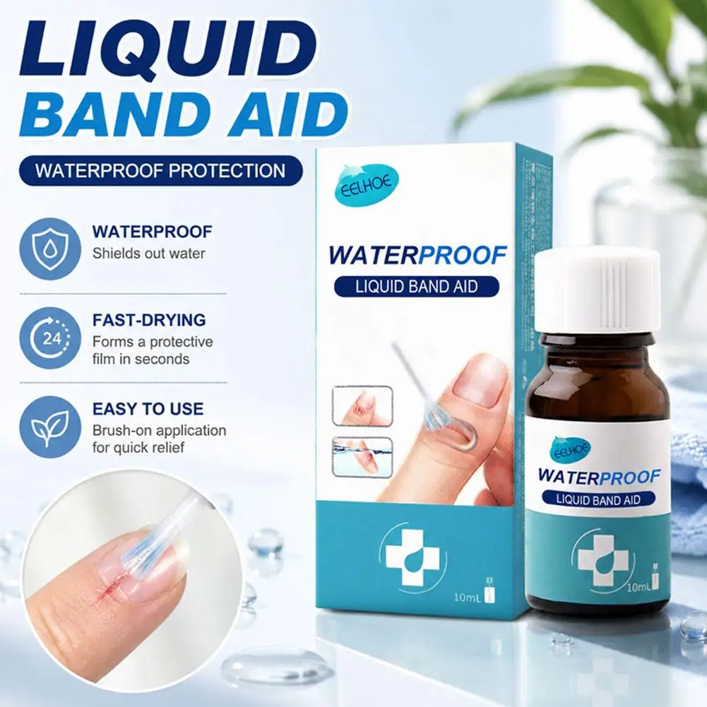 EELHOE Liquid Woundplast Liquid Bandage Waterproof Transparent Portable Emergency Wound Cut Scratch Healing for Body Health Care