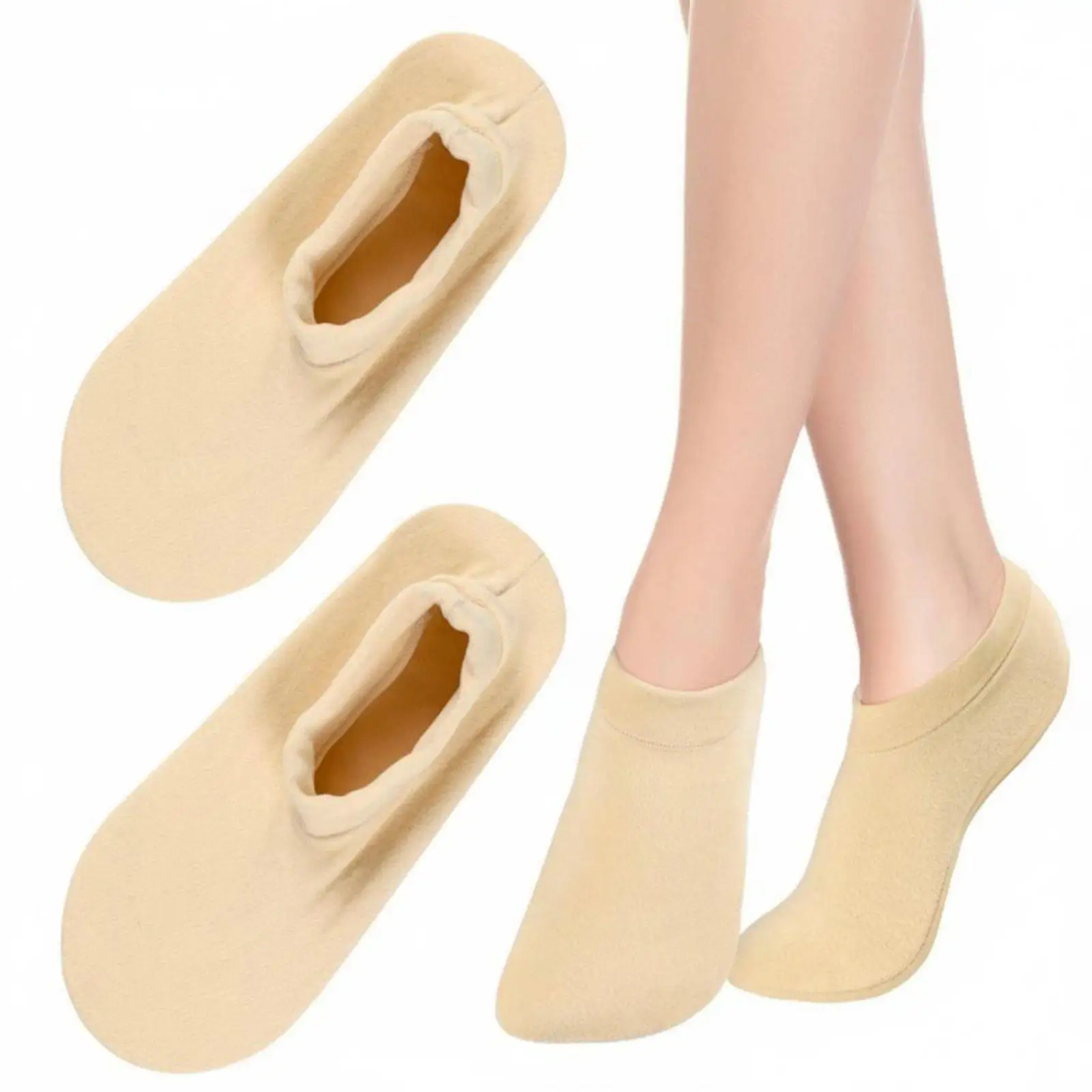 Cotton Flannel Silicone Foot Pack Intensive Moisturizing Castor Oil Wrap Anti Slip Cushion for Bed and Spa
