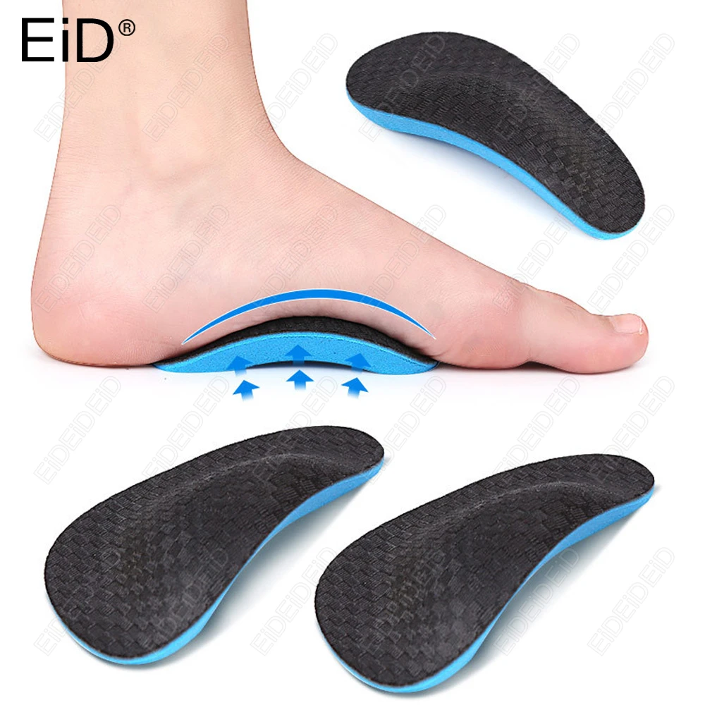 1/2 Paar weiche halbe Einlegesohlen aus EVA, flache Fußgewölbeunterstützung, Sport-Handflächenpolster, Fußschmerzlinderung, Plattfüße, Korrektur, orthopädische Schuheinlagen