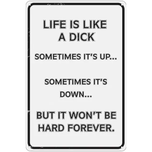 Funny Tin Sign Inappropriate Humor Gag White Elephant Gift Home Bar Pub Office sign