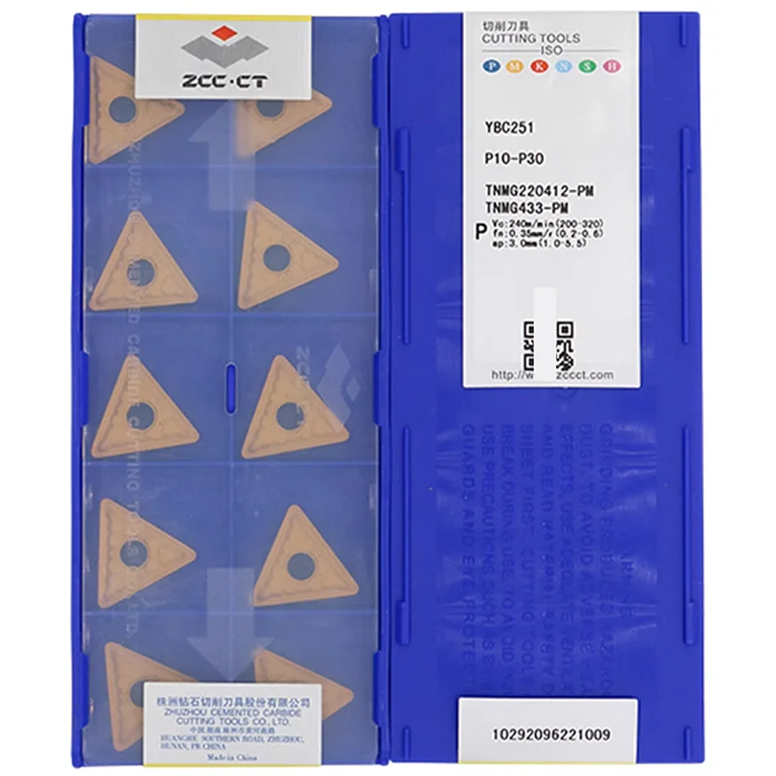 

TNMG220408-PM YBC251/TNMG220412-PM YBC251/TNMG220408-PM YBC252/TNMG220412-PM YBC252 ZCC.CT Твердосплавные токарные пластины с лезвиями с ЧПУ