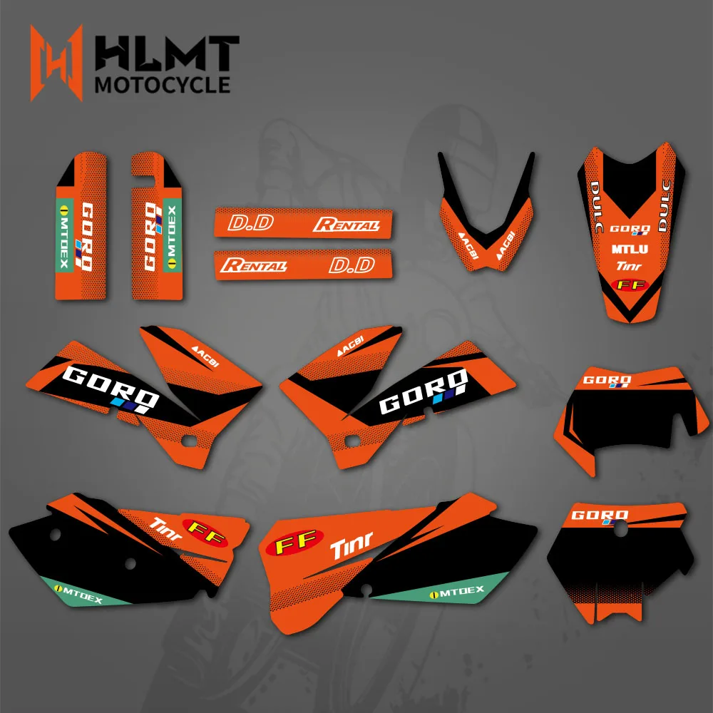 HLMT New Team Graphics Decal Sticker for KTM 525 450 400 300 250 200 125 sx sxf mxc xc xcf xcw exc excr 2005 2006 2007