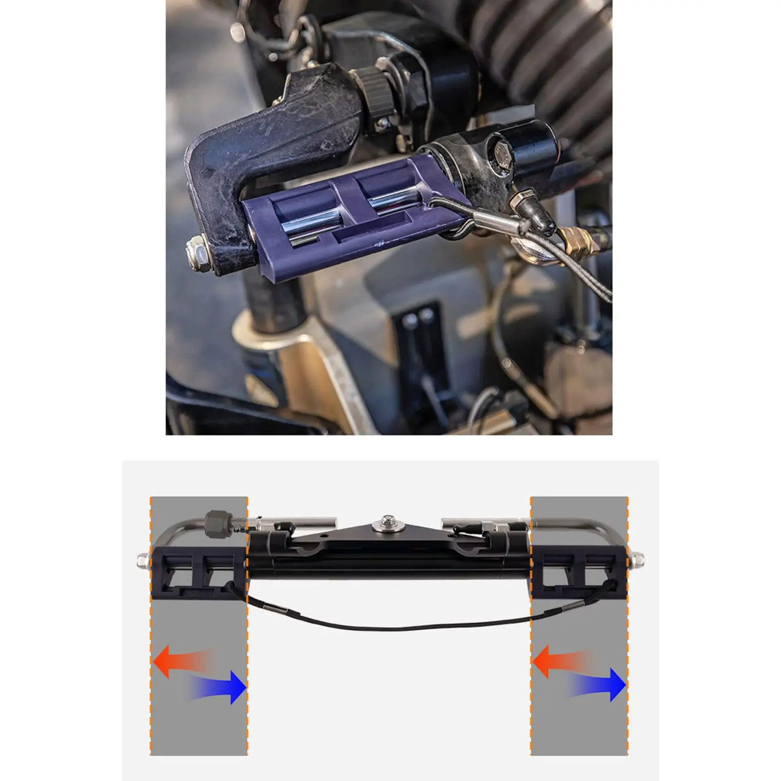 Marine Hydraulic Steering Lock 4 Inch Stabilizer Universal Outboard Motor Security Device for Safe Engine Transit