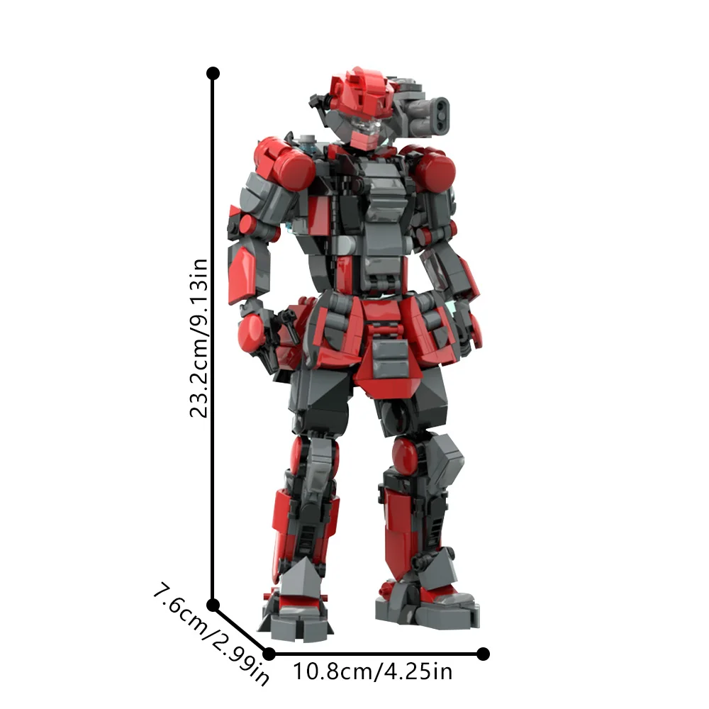 MOC Titanides Mech Robot Building Blocks Set, kit modello di assemblaggio fai-da-te - Giocattolo di action figure di film per bambini, regalo ideale