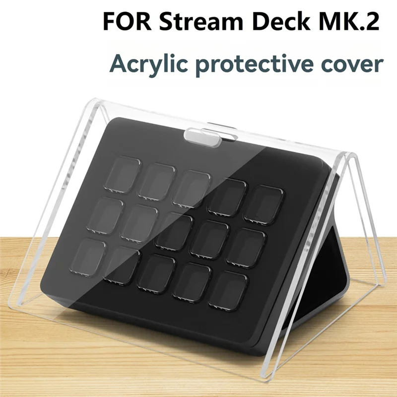 Stream Deck MK用の完全透明アクリルダストカバー。 2 Live Console 第 2 世代スタジオ コントローラー防塵カバー