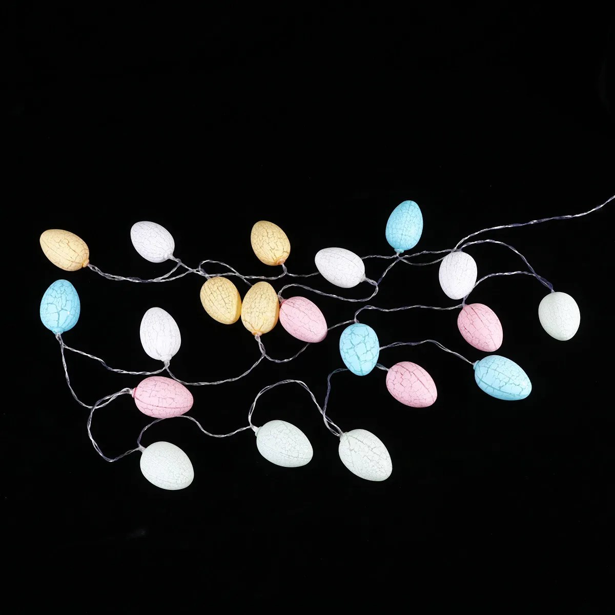 

20 светодиодных гирлянд в форме яиц, высокая яркость, низкое энергопотребление, для празднования Пасхи, для дома и улицы