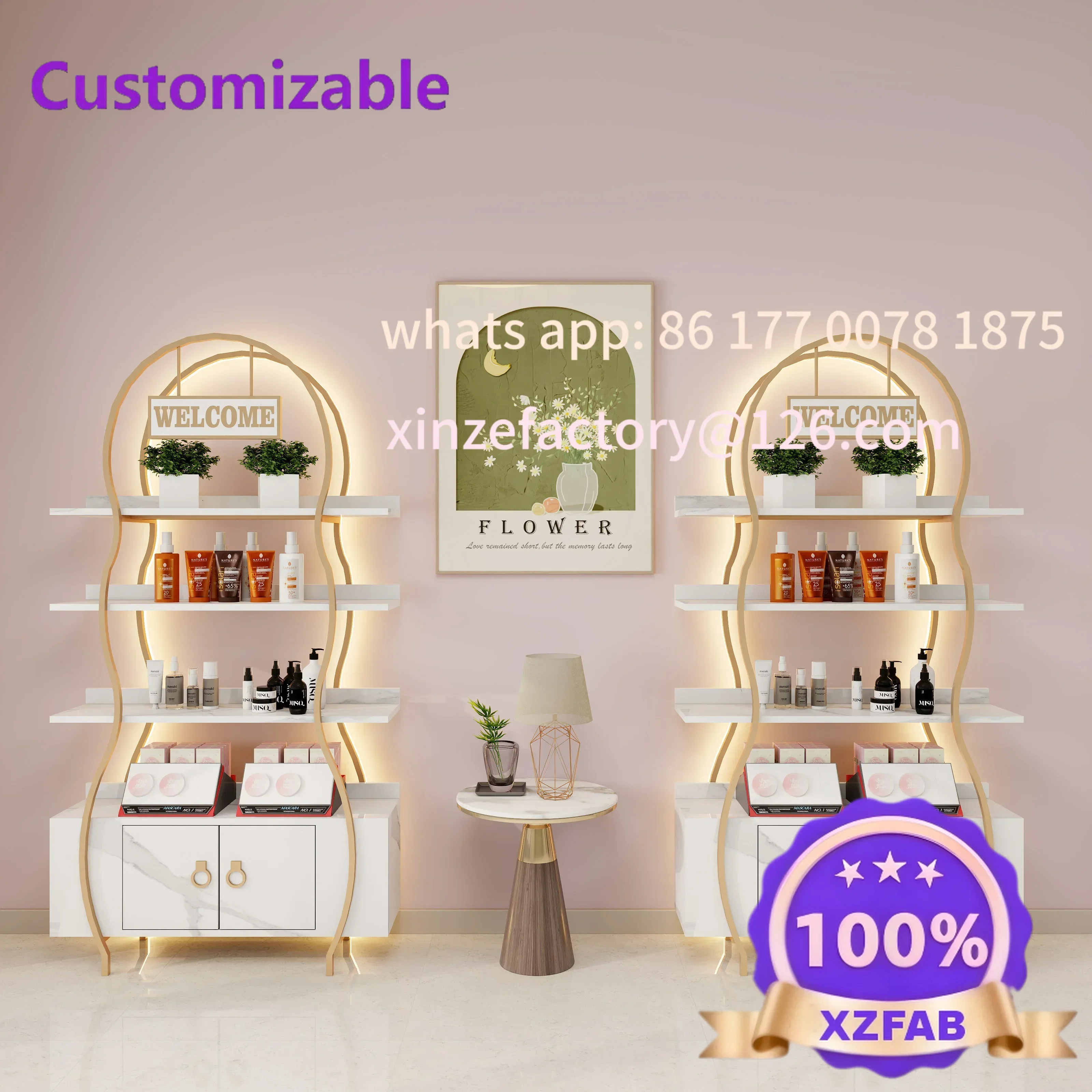 Beauty Salon Display Cabinet Cosmetics Display Rack Nail Polish Glue Multi-layer Product Shelf Display Cabinet Bag Shelf