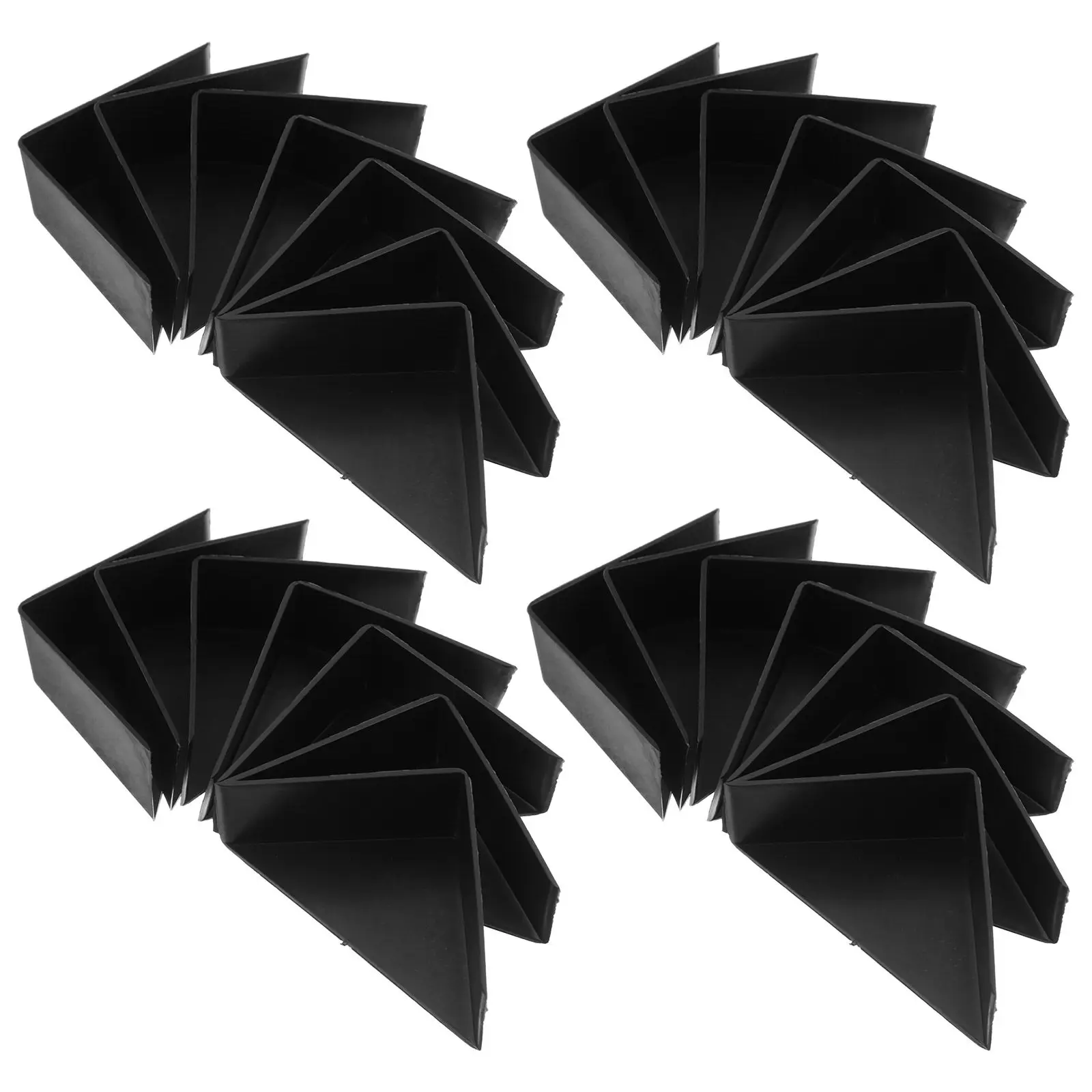 200pcs Plastic Corner Protectors Black Frame Packing Edge Covers For Shipping Moving Furniture Protection With Reusable Design