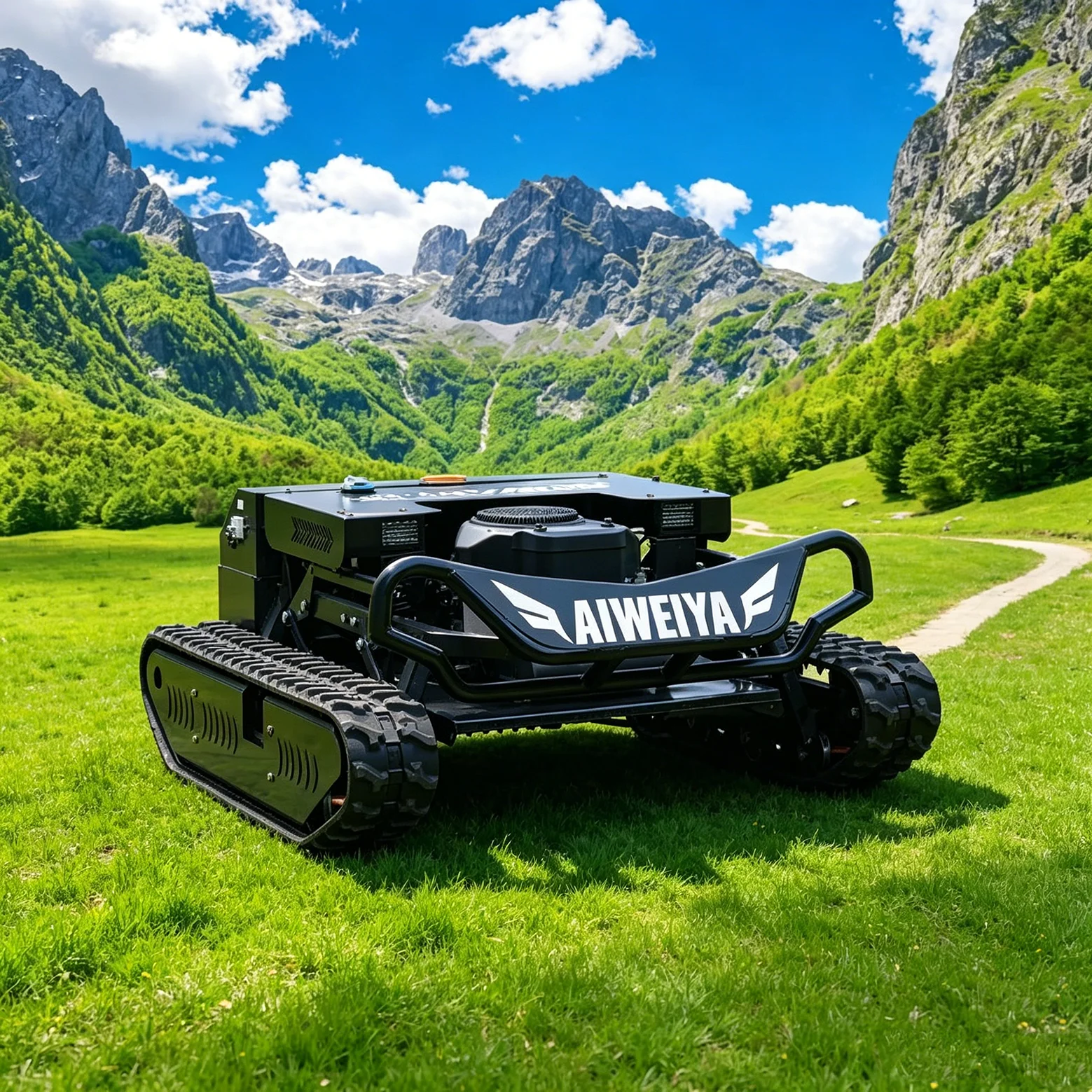 

Customized GPS All Terrain Trimming Machine RC Self-propelled Robotic Mower Sets Adjustable Cutting Height Freely For Lawn