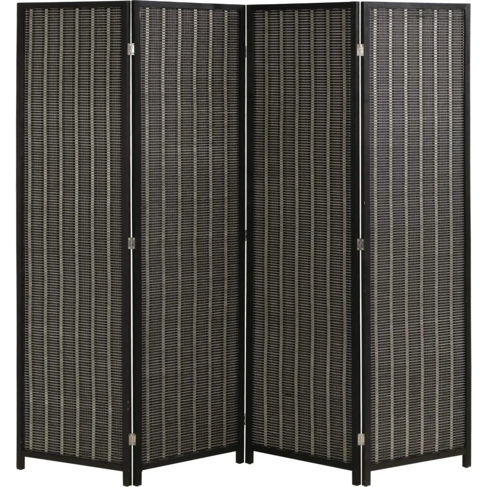 

4 Panel 72 Inches High 17.7 Inches Wide, Black, Screens & Room Dividers