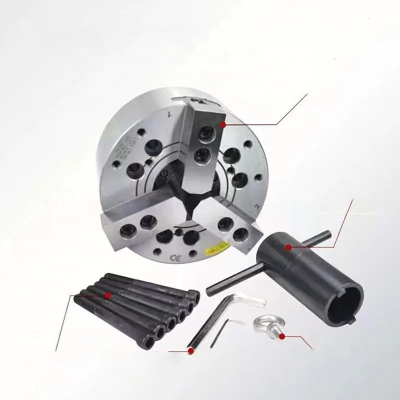 Original Standard 5 6 8 10 12-inch Hollow Solid Hydraulic Chuck Automation Stainless Steel Wholesale New Full Set 2-Claw 4-Claw
