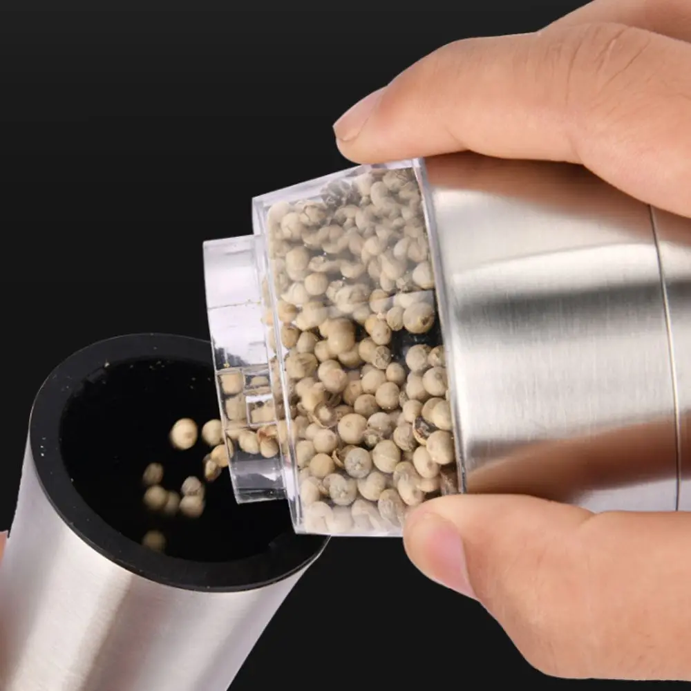 

Stainless Steel Pepper Salt Grinder Manual Adjustable Coarseness Spice Mill Ceramic Grinding Core Pepper Grinding Machine Steak