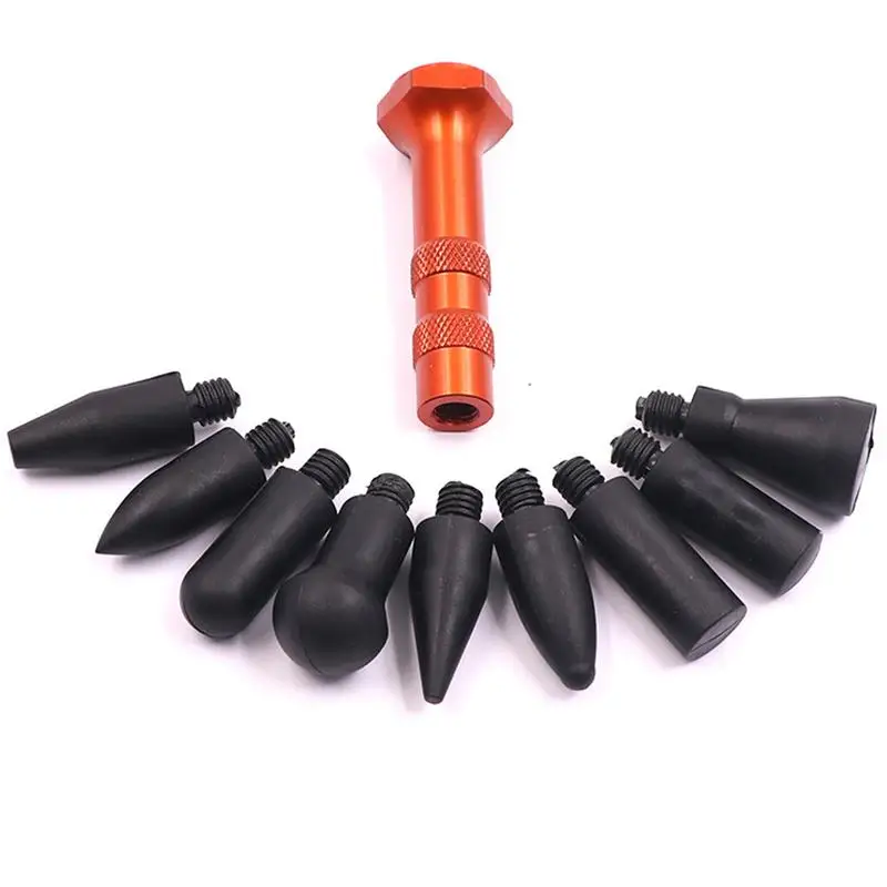 Dent Tap Down Tool Small Dent Kit For Cars With 9 Tips Shapes Dent Repair Tool Kits Wear-resisting For Cars Motorcycles Metal