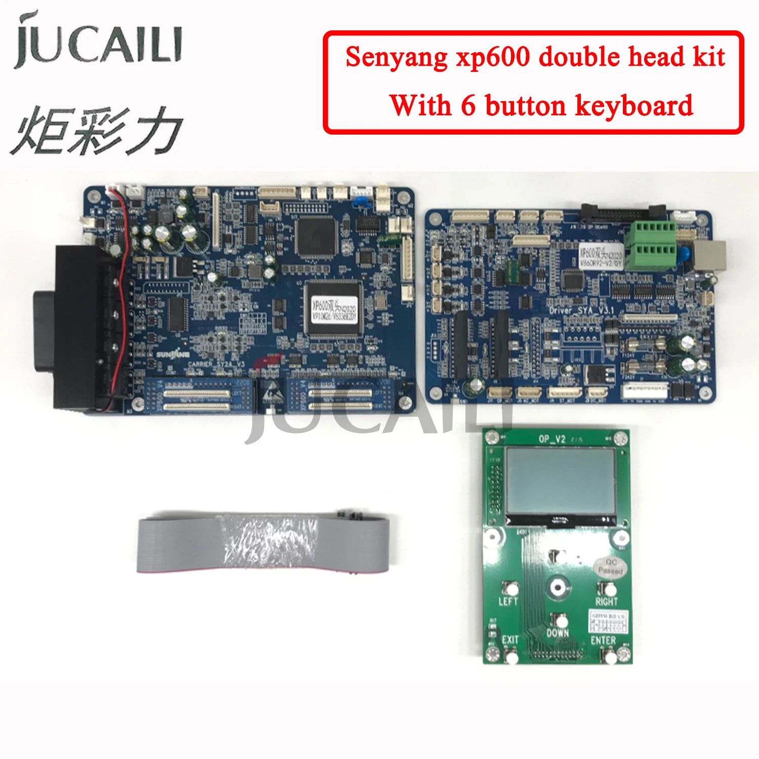 

Принтер Jucaili Senyang Eco, комплект платы с растворителем/DTF для Epson xp600/I3200/I1600, комплект платы с двойной головкой и 6-кнопочной клавиатурой