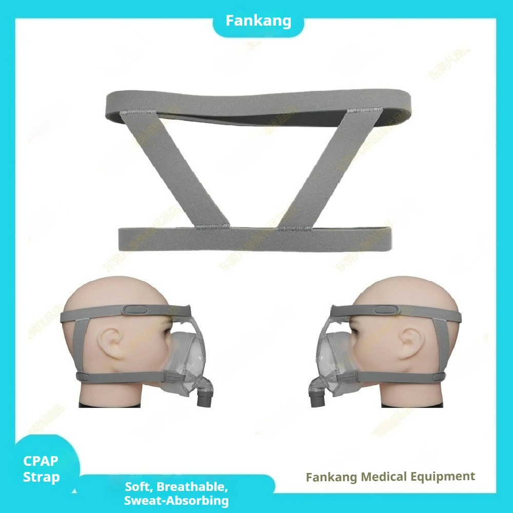 

CPAP Durable Elastic Material Headgear with Four Corner Fixed Straps Thin Breathable Universal Ventilator Headband for CPAP Mask