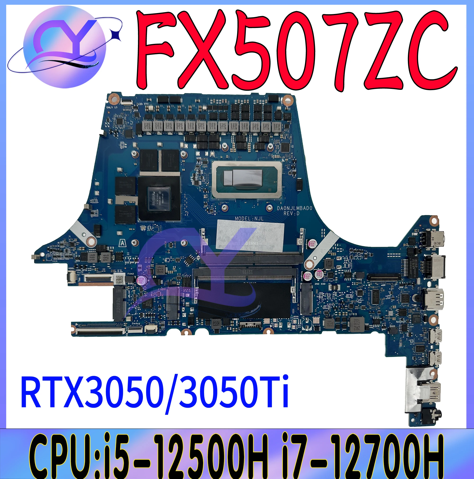 FX507ZR Mainboard For ASUS TUF Gaming F15 FX507ZW FX507ZC FX507ZE Laptop Motherboard With i5 i7-12th RTX3050/3050Ti /RTX3070