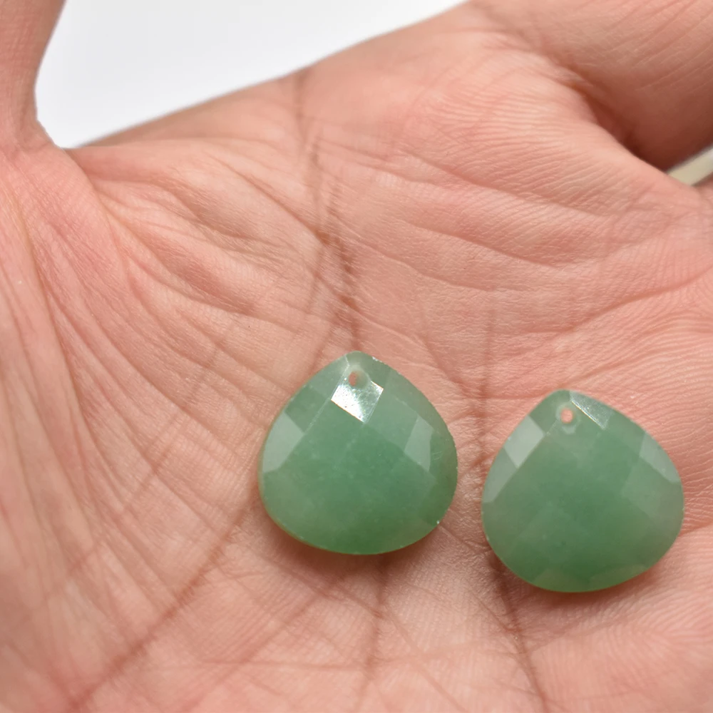 Großhandel 12 Stück/Set Modische Qualitäts-Natursteine in Tropfenform, facettiert geschliffen für Schmuckherstellung, Armband- und Halskettenzubehör – Detail 7