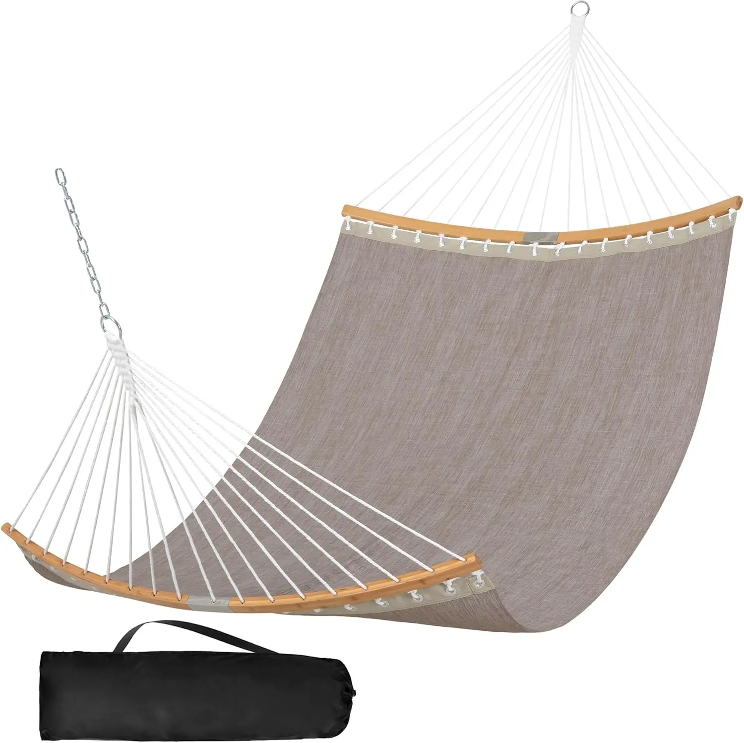 

Outdoor Hammock with Spreader Bar, Portable Poolside Hammock for Outside Use, Includes Carrying Bag and Coffee Design