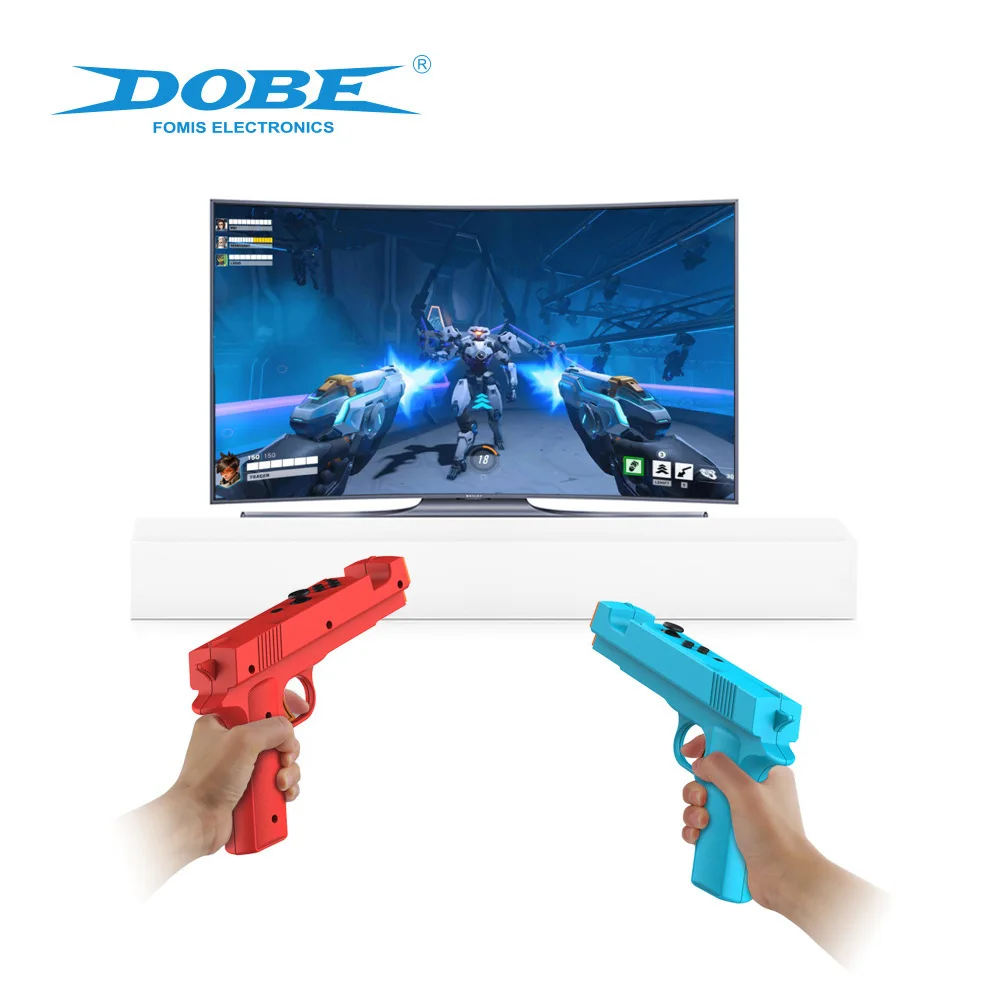 Gun Shape Handgrip Sense Joystick for Switch NS/NS OLED Game Controller Gamepad Joypad Gaming Accessories