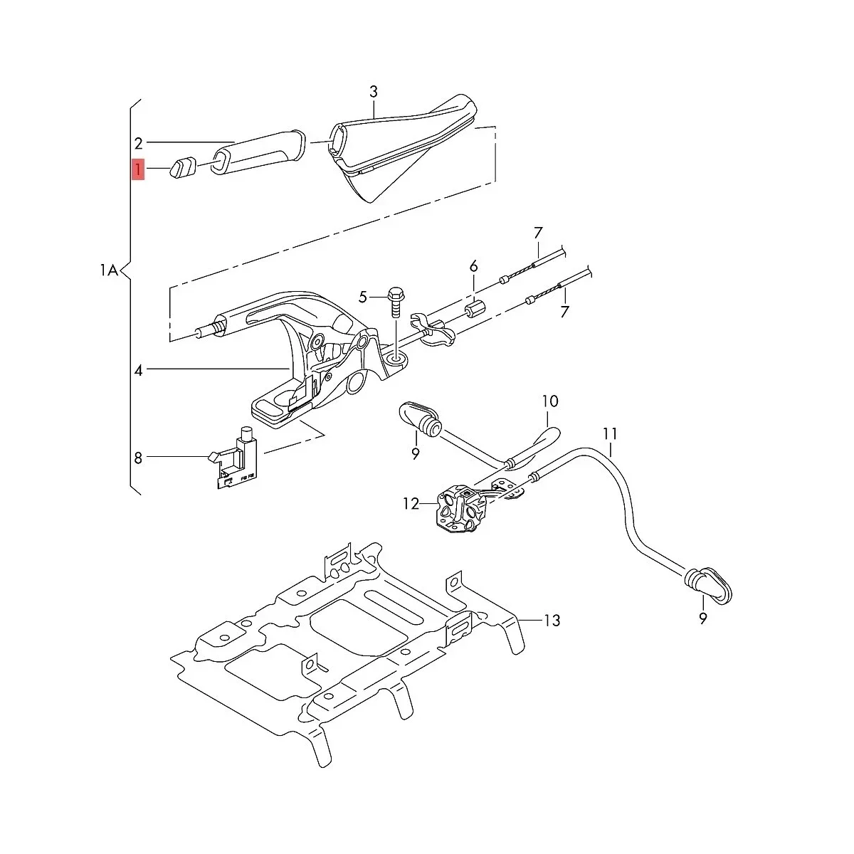 For Skoda Octavia 3 A7 5E RS Combi Seat Leon 5F Mk3 New Silver Chrome Handbrake Handle Lever Release Button Cap Cover 5F0711333A