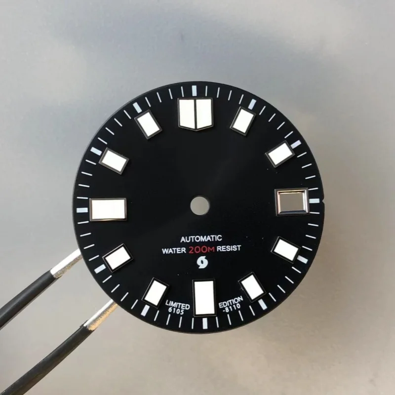 28.5mm 2025 New Style 6105 dial fit NH35 Movement with  3.0 and 3.8 foot  super C3 lume and quality