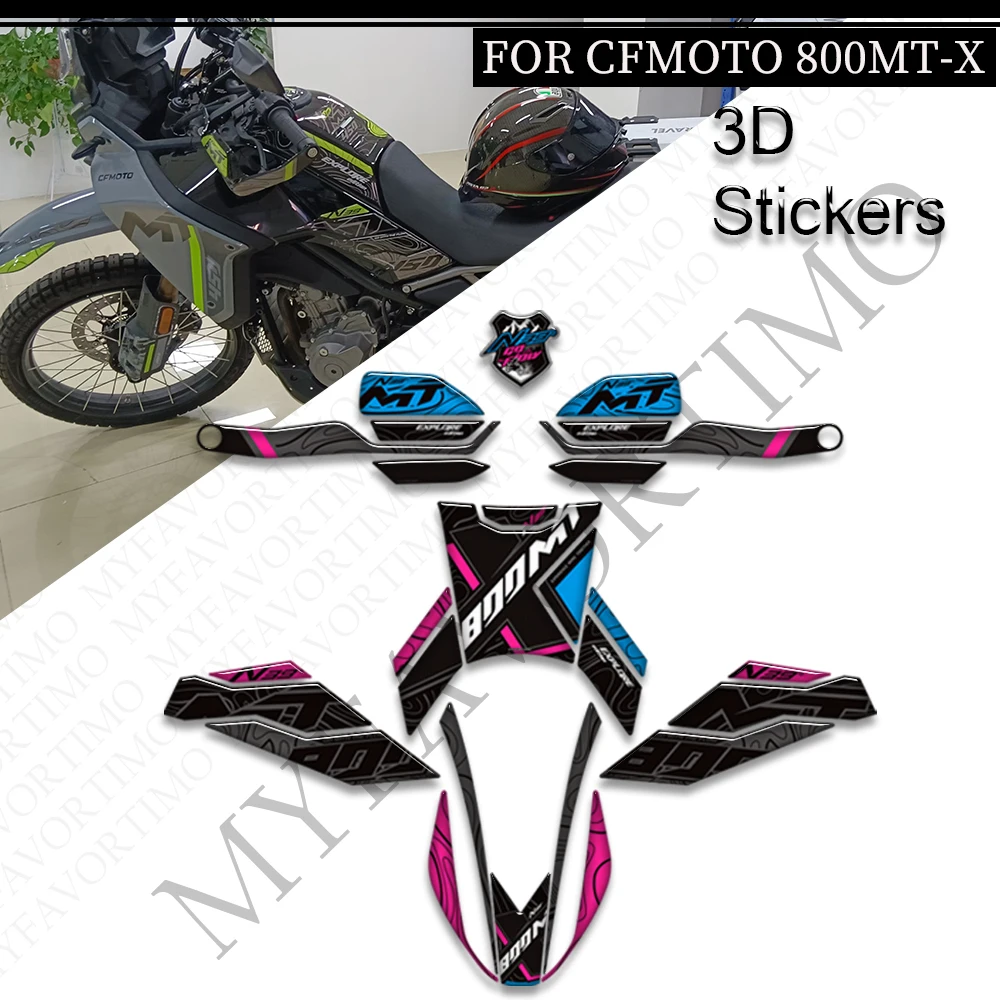 

2024 2025 For CFMoto 800MT-X 800MT 800 MT-X Adventure Tank Pad Grips Kit Knee Windshield Fairing Fender Stickers Decal Protector