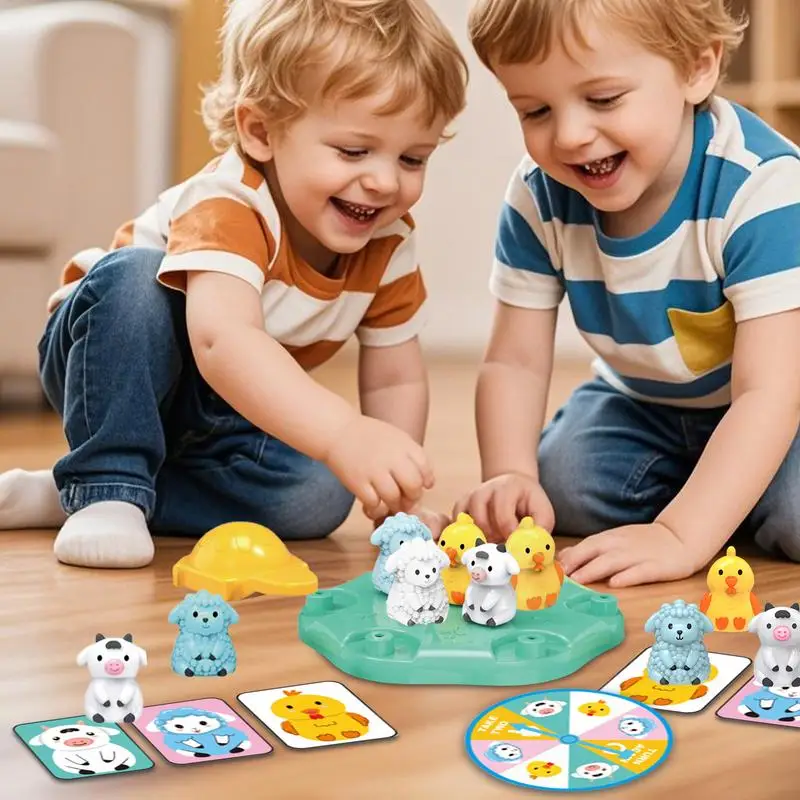 

Настольные игры, веселая стратегическая игра с животными на ферме, настольные семейные захватывающие настольные игрушки, интерактивные игрушки для родителей и детей для путешествий, вечеринок