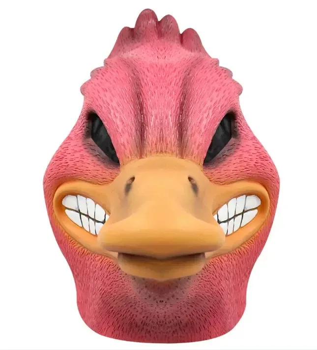 

Halloween scary and fun angry duck costume party cosplay animal decoration latex mask